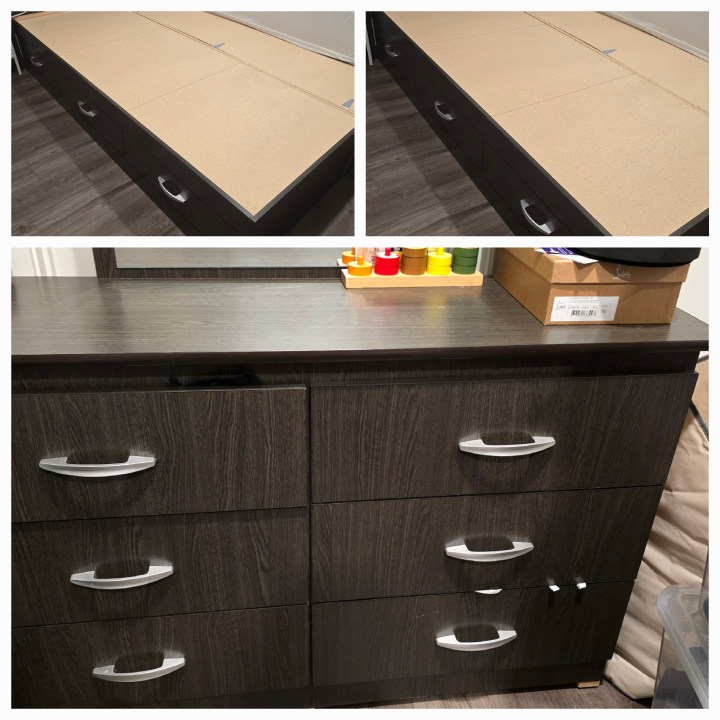Queen Storage Bed Frame with 6-Drawer Dresser - photo 4