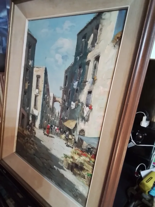 Original Oil Painting of Italian Street Scene by Clutterbuck image indicator(6)