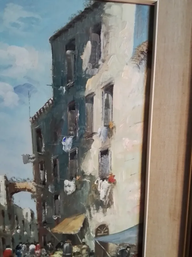 Original Oil Painting of Italian Street Scene by Clutterbuck image indicator(8)