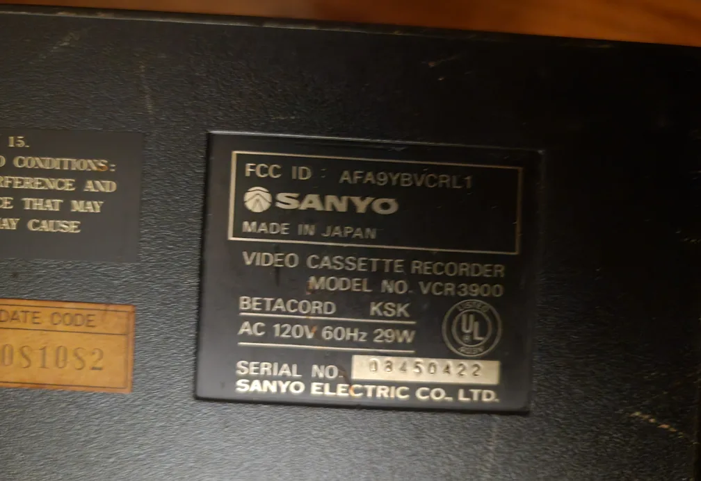 Vintage Sanyo VCR 3000 Video Cassette Recorder image indicator(6)