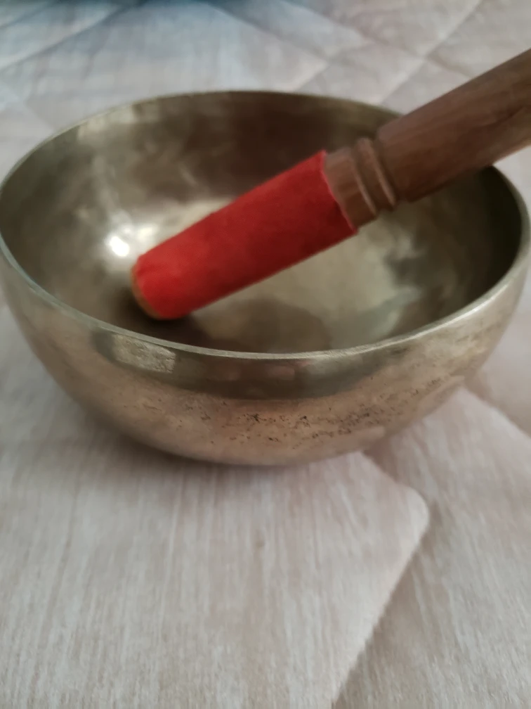 Brass Singing Bowl with Wooden Striker