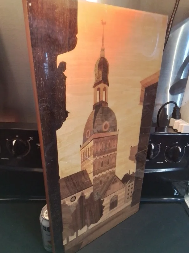 Marquetry Wood Wall Art - Cityscape, USSR image indicator(6)