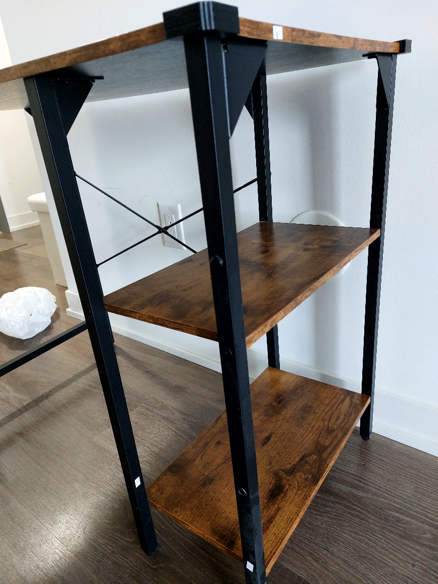 Computer Desk with Two Shelves - photo 3