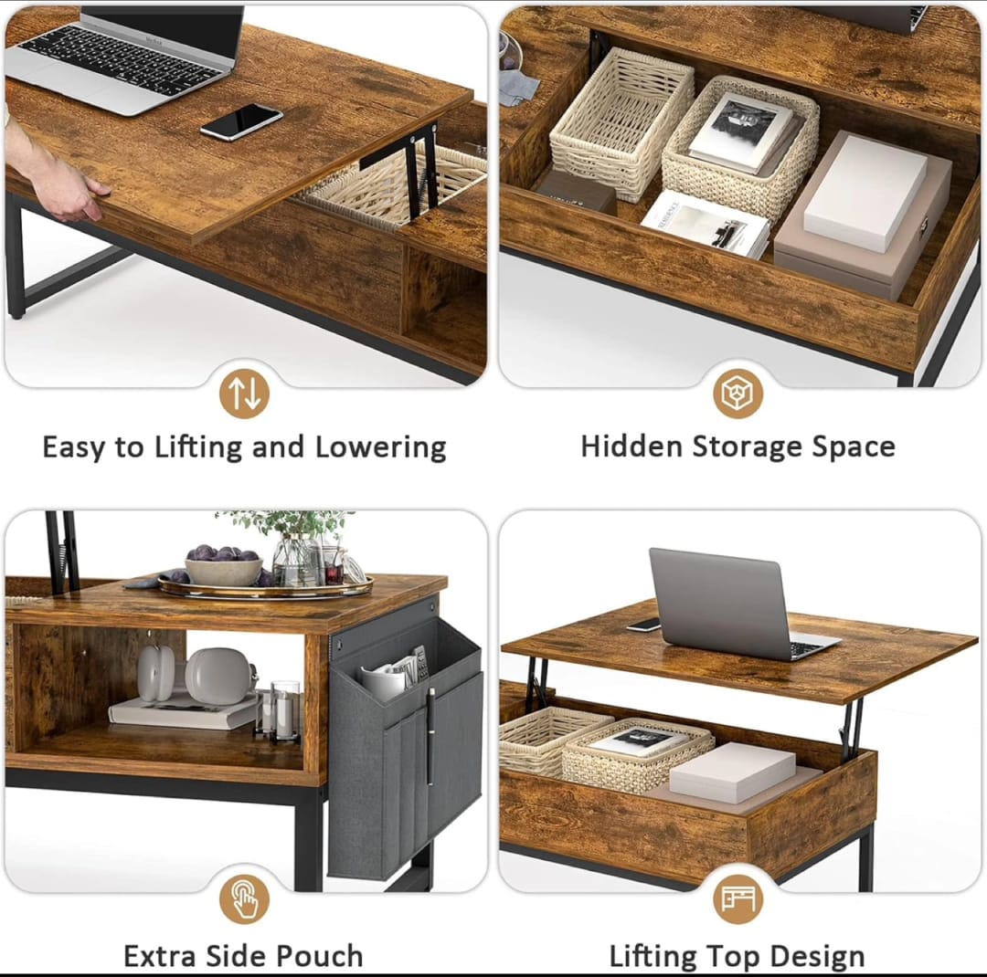 Lift-Top Coffee Table with Storage