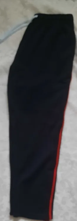 Men's Black Joggers with Red Side Stripes image indicator(3)