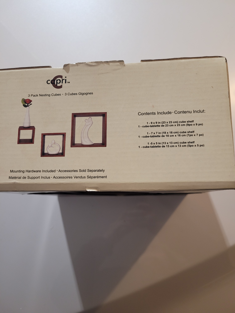 Capri 3-Pack Walnut Nesting Cubes - photo 2