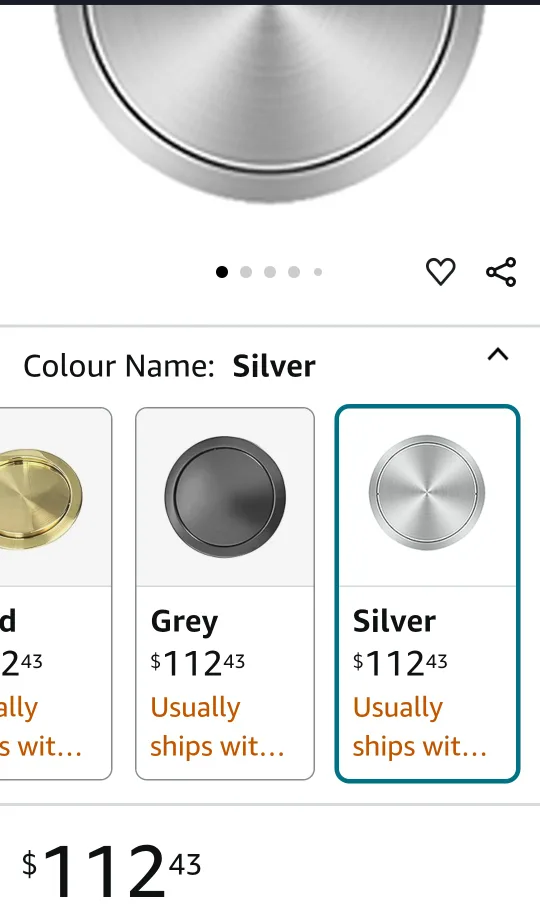 Stainless Steel HIDDEN TRASH CAN Cover - Silver image indicator(5)