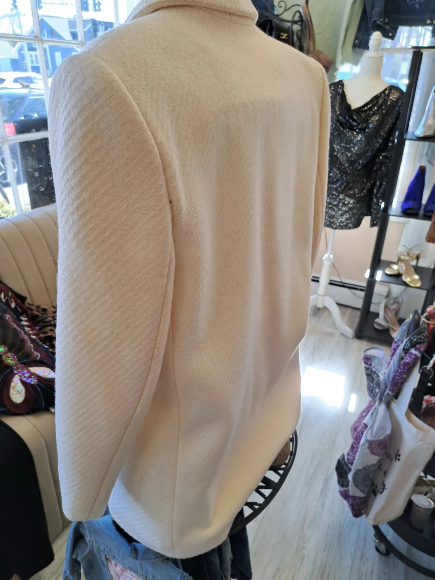 Vintage Cream Wool Blazer with Rhinestones image indicator(4)