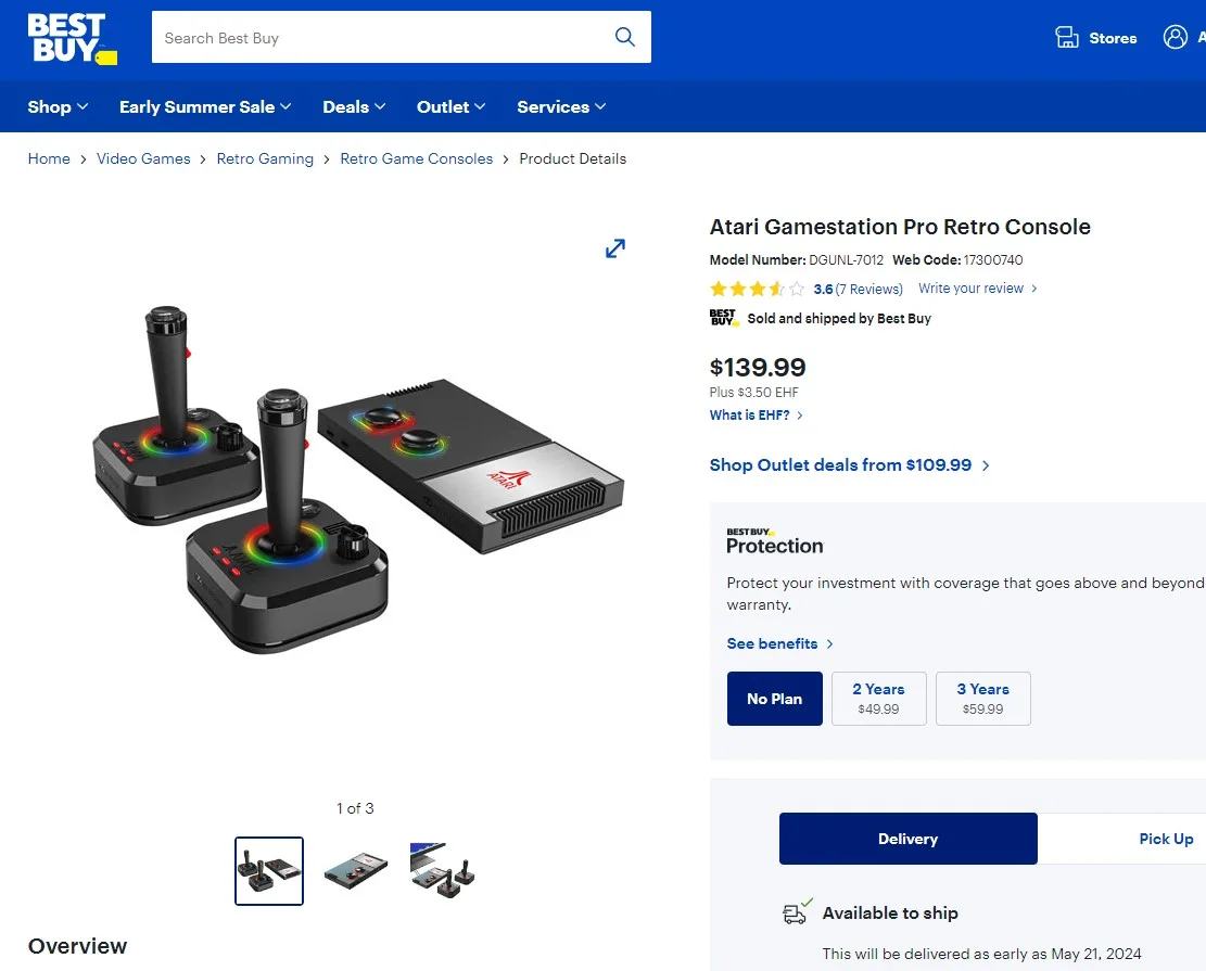 Atari 200+ Retro Video Game System with 2 Wireless Joysticks image indicator(9)