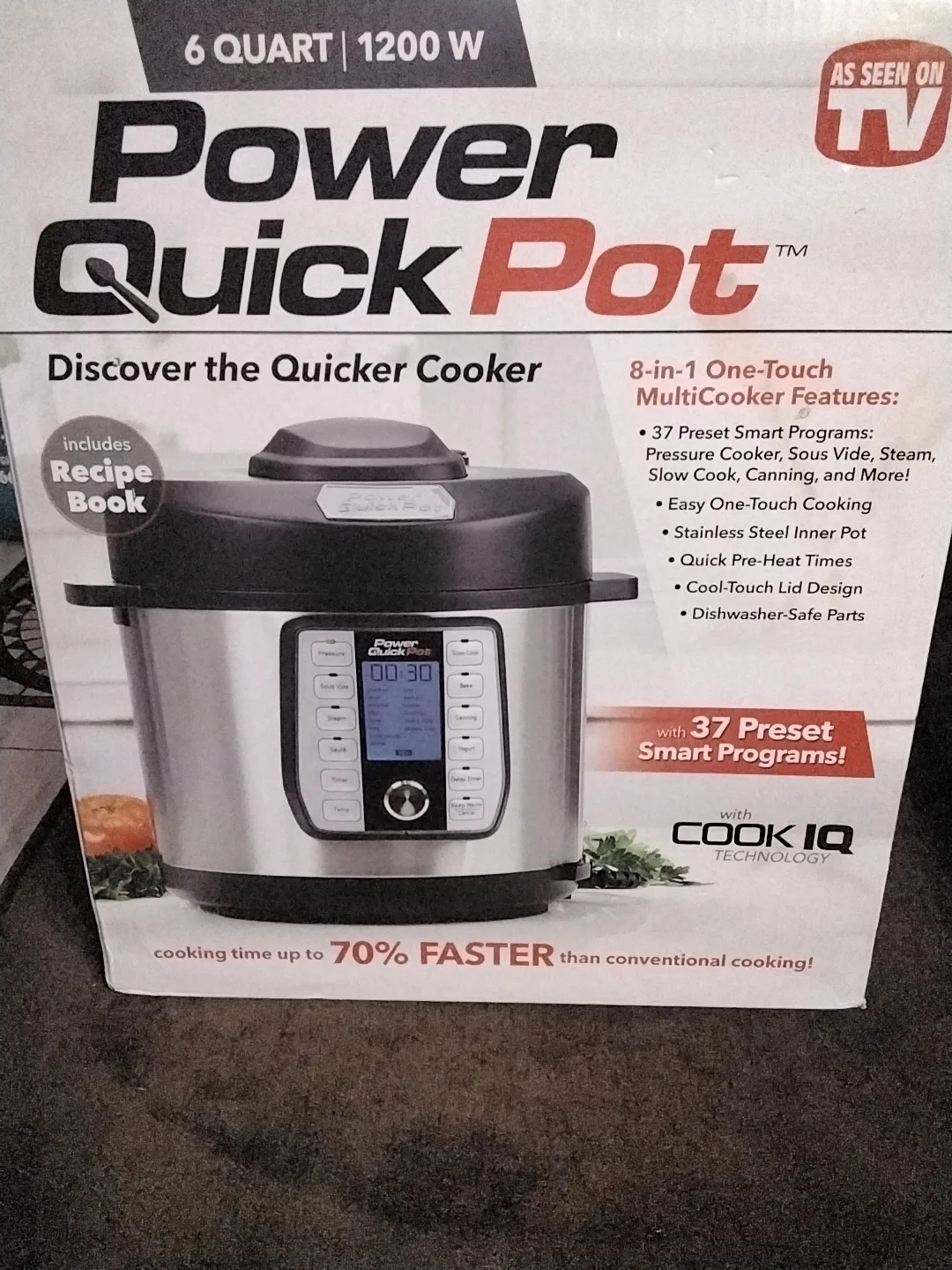 Power Quick Pot 8-in-1 Multicooker - 6 Quart, 1200W thumbnail