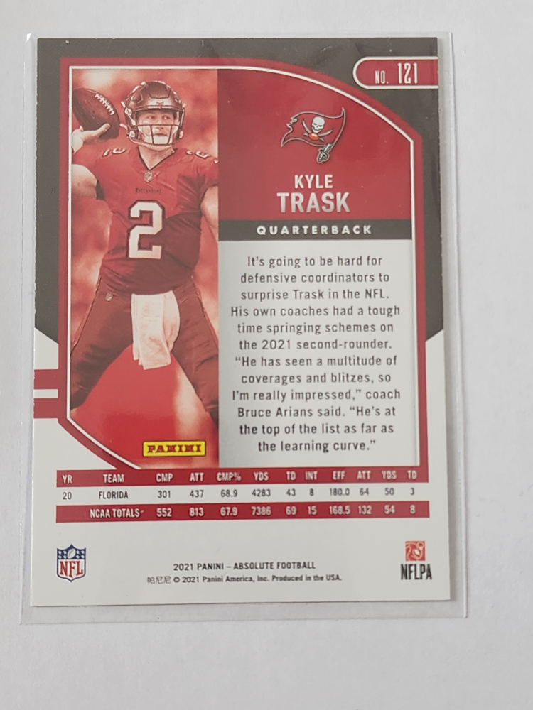 Panini Donruss Rated Rookie Kyle Trask #257 Football Cards 🏈 - photo 4