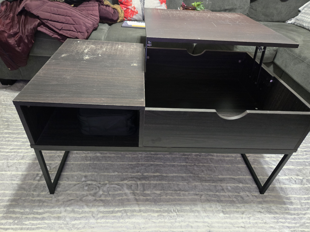 Lift-Top Coffee Table with Storage - photo 2