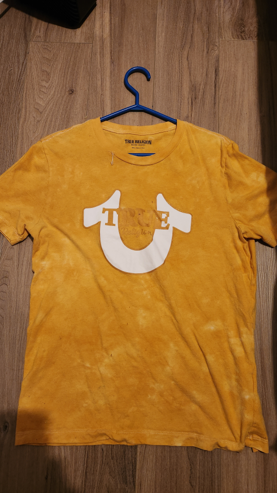 True Religion Men's Yellow T-Shirt