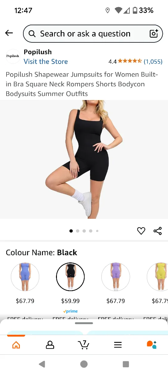 Women's Black Romper - Size Large image indicator(3)