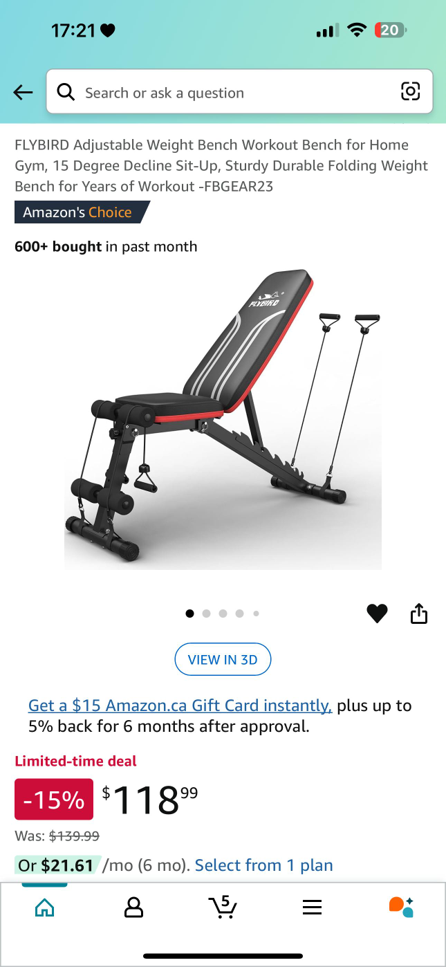 FLYBIRD Adjustable Weight Bench - FBGEAR23