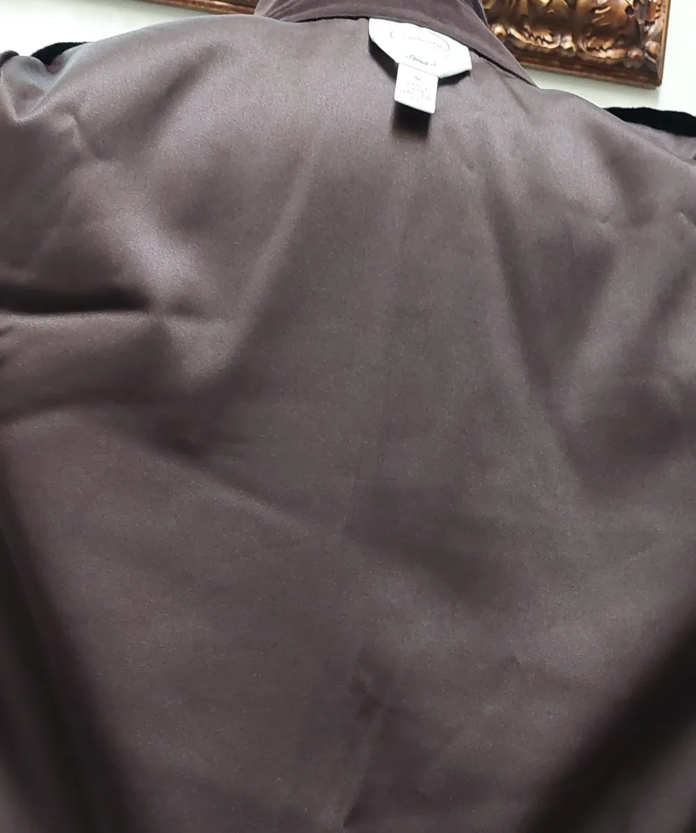 Talbots Women's Size Medium Brown Stretch Button-Down Shirt image indicator(8)