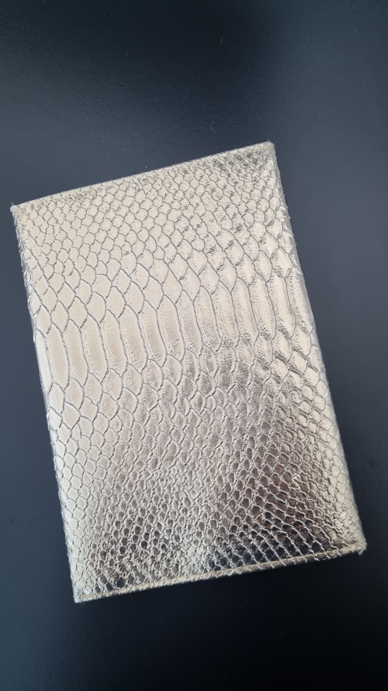 SKINN by Dimitri James Gold Snakeskin Envelope Clutch - photo 3