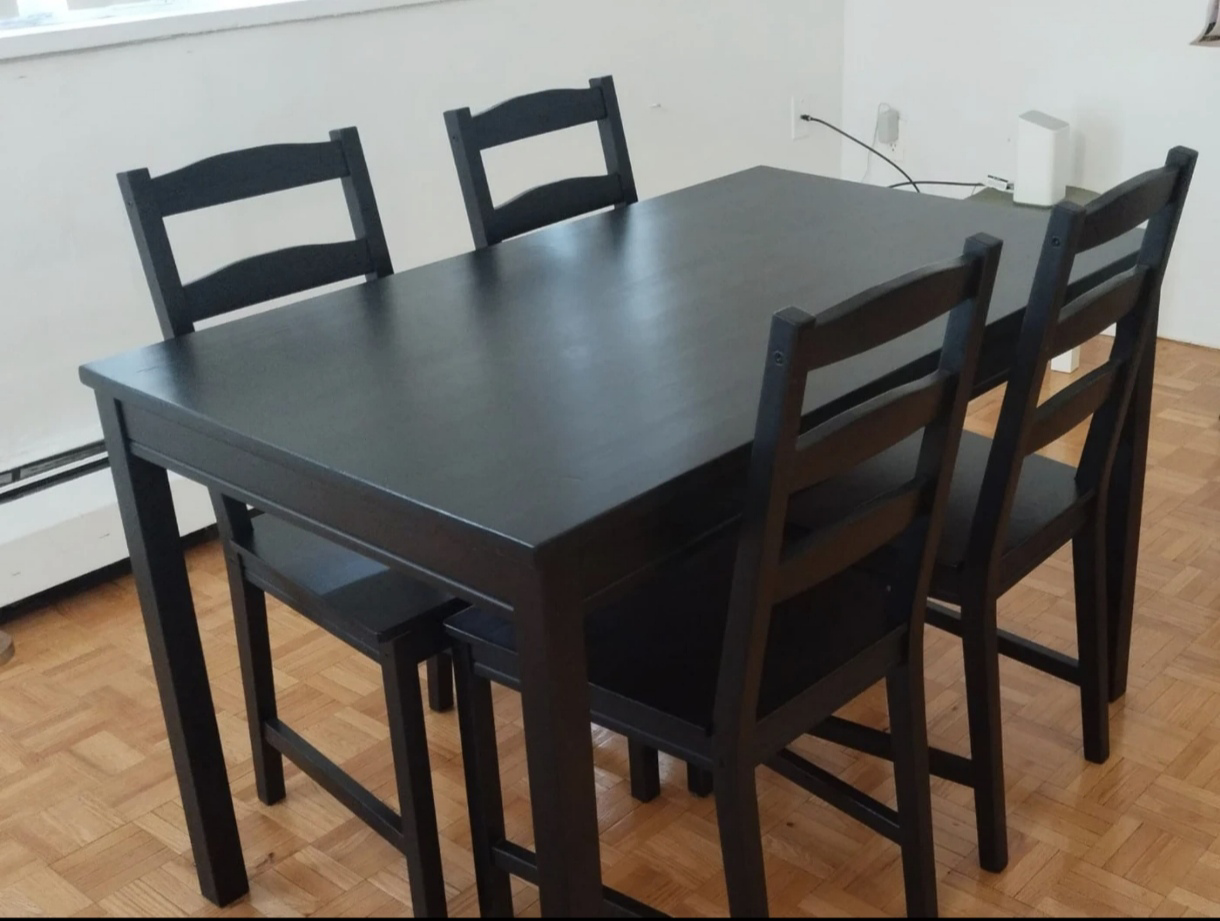Assembled Ikea Dining Table with 4 Chairs - photo 4