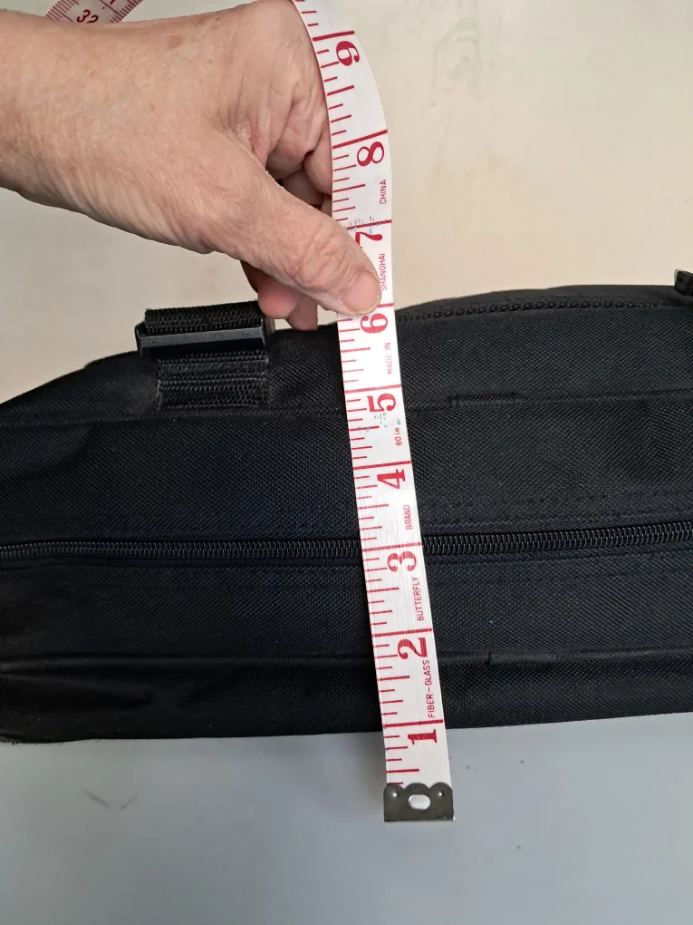 🏈Black Messenger Bag with Shoulder Strap image indicator(10)