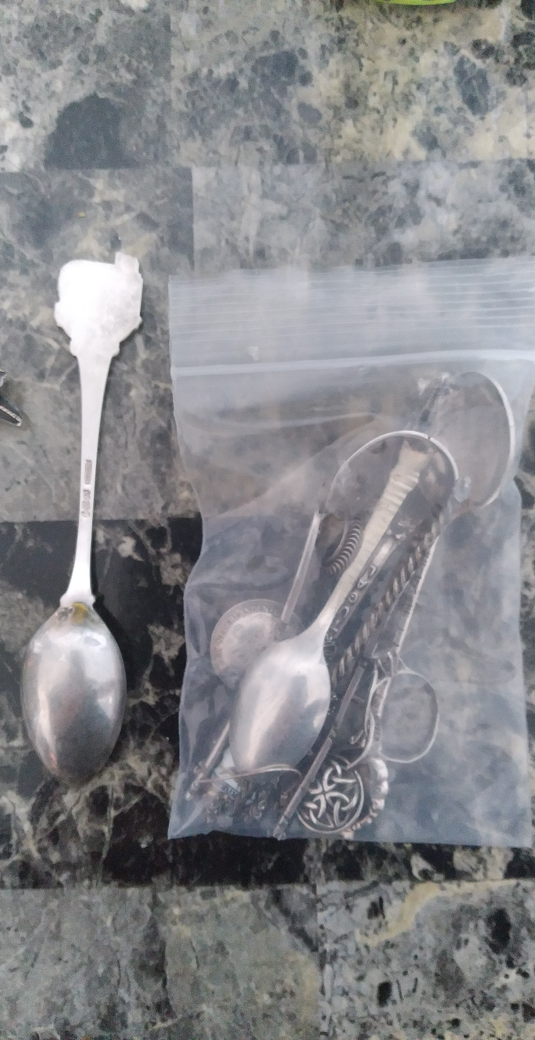 Vintage Silver Spoons and Jewelry Lot