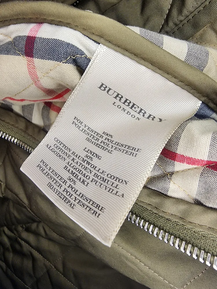 Burberry London Quilted Jacket - Olive Green image indicator(3)