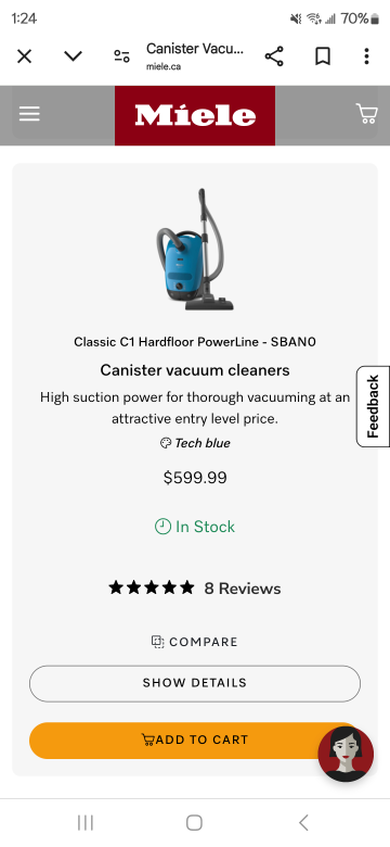 Miele Compact C1 Celebration/PowerLine Cannister Bag Vacuum - photo 5