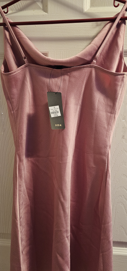 Dusty Rose Mini Slip Dress - Size M - photo 2