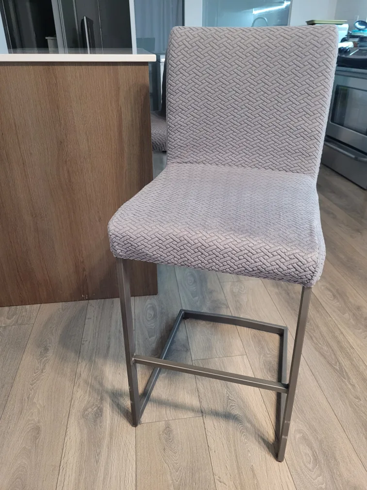 Grey Fabric Counter Stool image indicator(5)