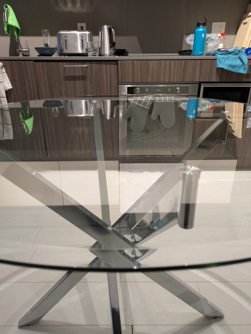 Glass and Chrome Round Table - photo 3