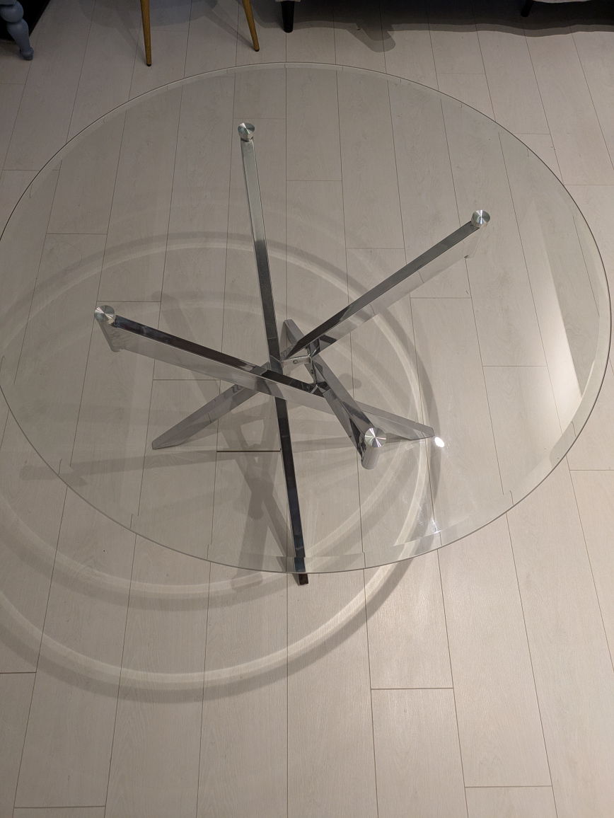 Glass and Chrome Round Table - photo 4