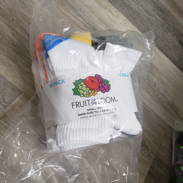 Boys' Crew Socks 20 Pack Shoe Size 4½-8 - photo 2