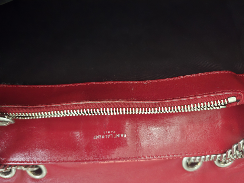 Saint Laurent Red Quilted Leather Chain Bag - photo 2