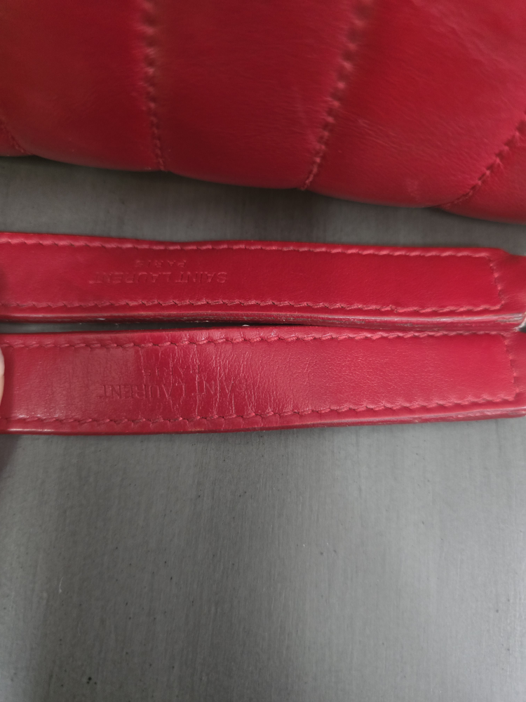 Saint Laurent Red Quilted Leather Chain Bag - photo 3