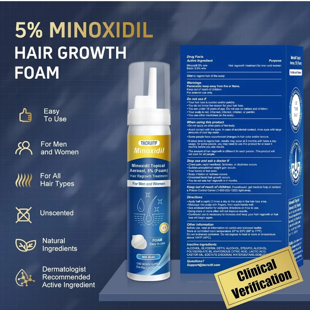 5% Minoxidil Foam - Hair Regrowth Treatment for Men & Women image indicator(3)