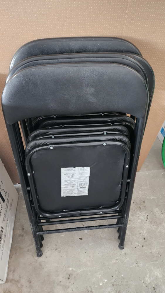 Set of 4 Black Folding Chairs