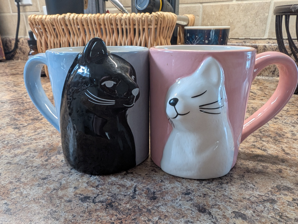 Adorable Cat Mug Set - Two-Piece