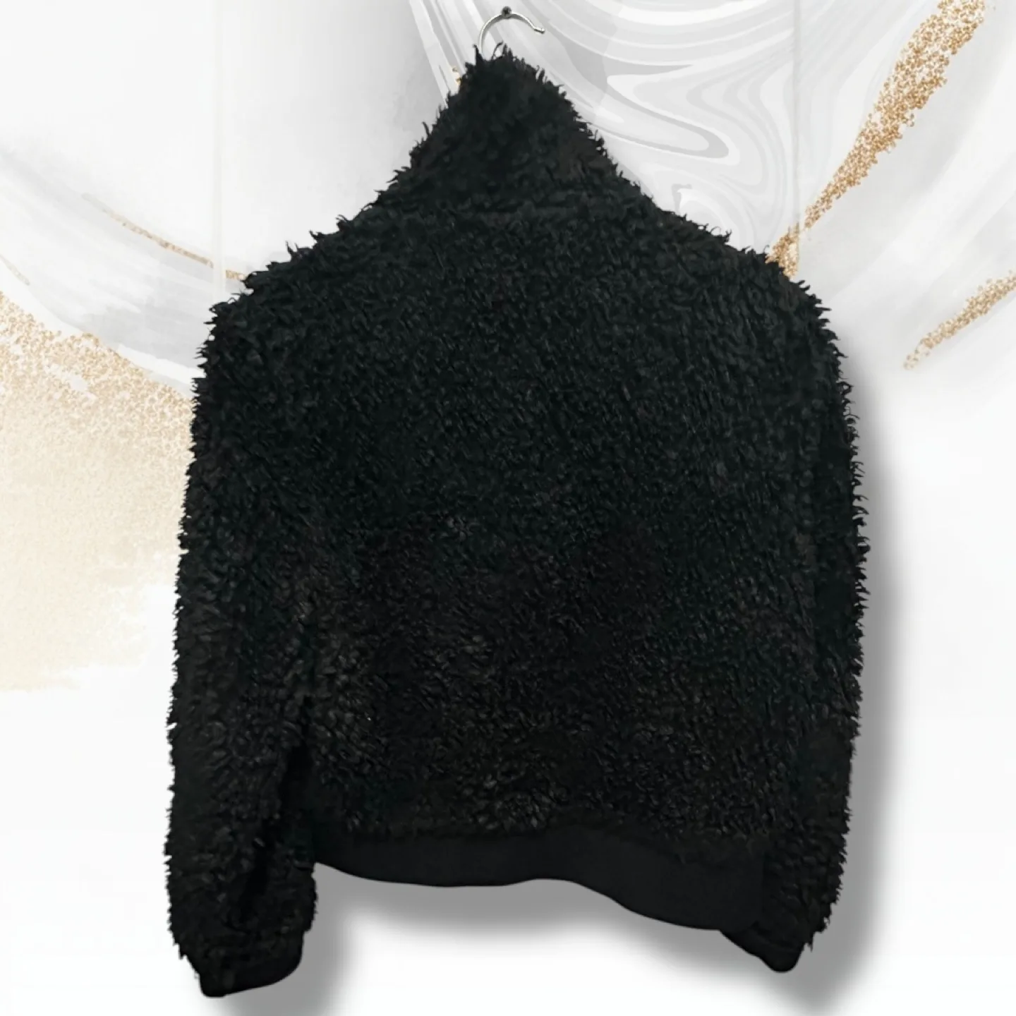 Zara Black Fuzzy Jacket image indicator(3)