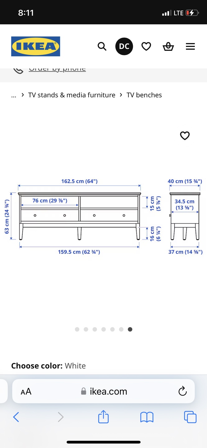 IKEA Hemnes TV bench - White - photo 5