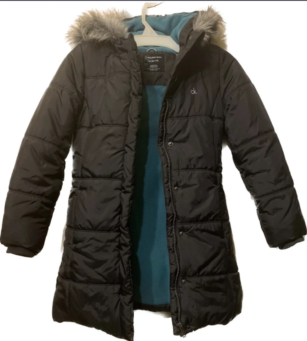 Girls' Calvin Klein Jeans Black Puffer Jacket Size M 8/10 image indicator(2)