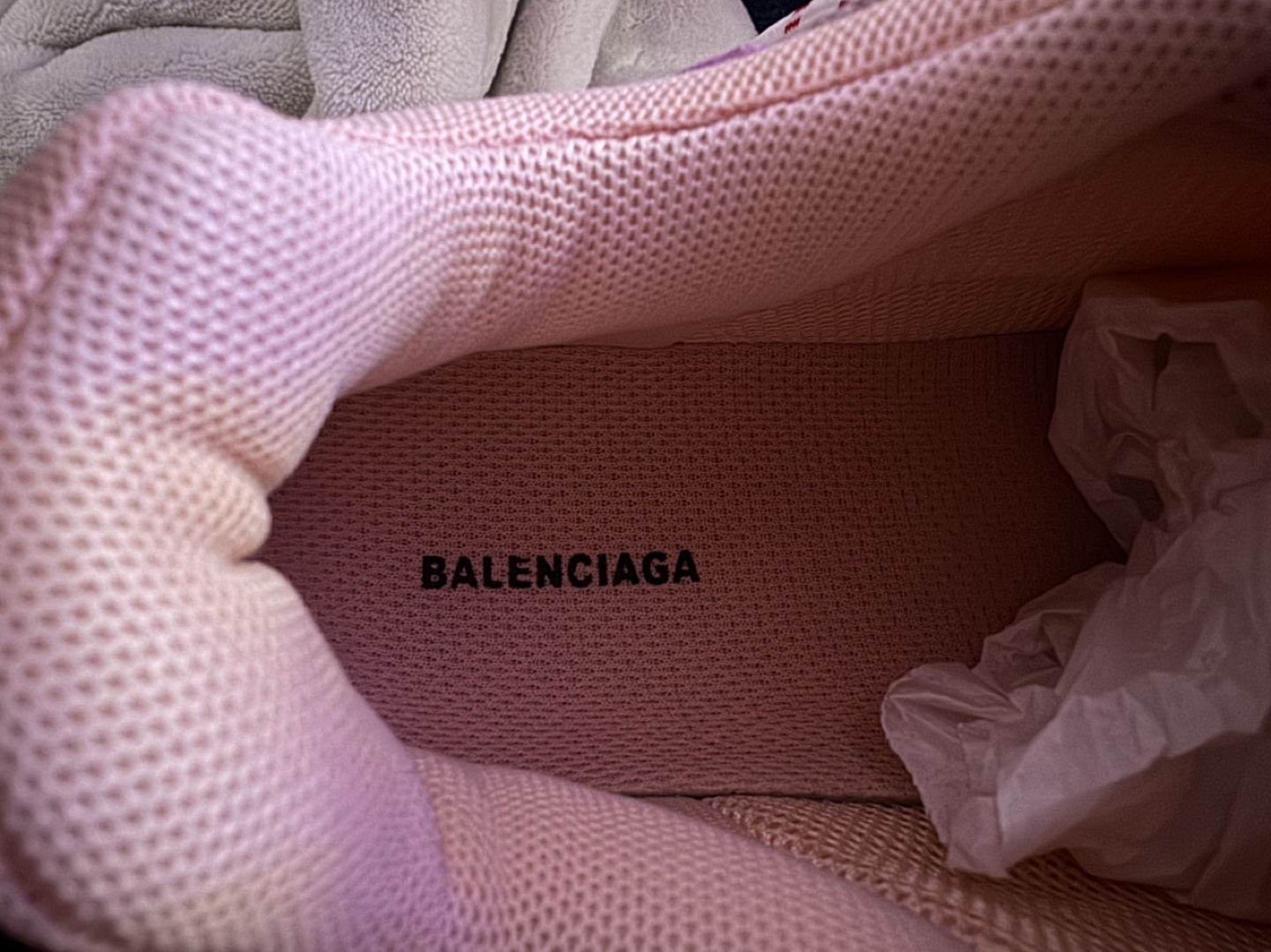 Peach Balenciaga Triple S Sneakers Size - photo 4
