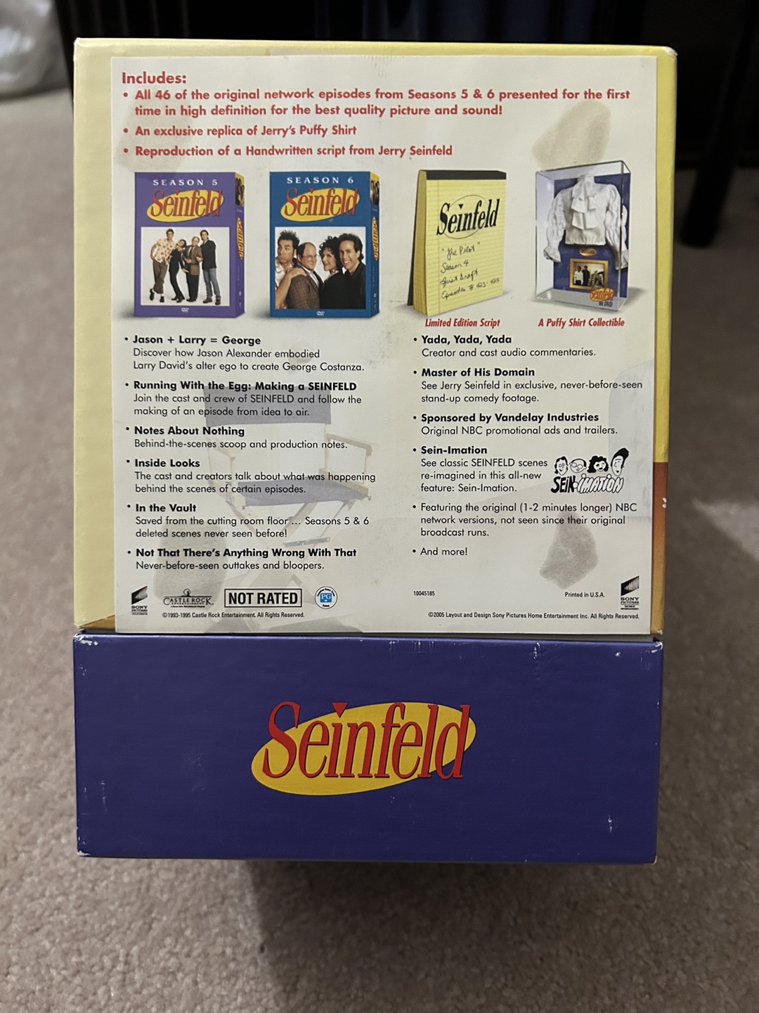 Seinfeld Puffy Shirt & Seasons 5 & 6 DVD Collector's Set - photo 3