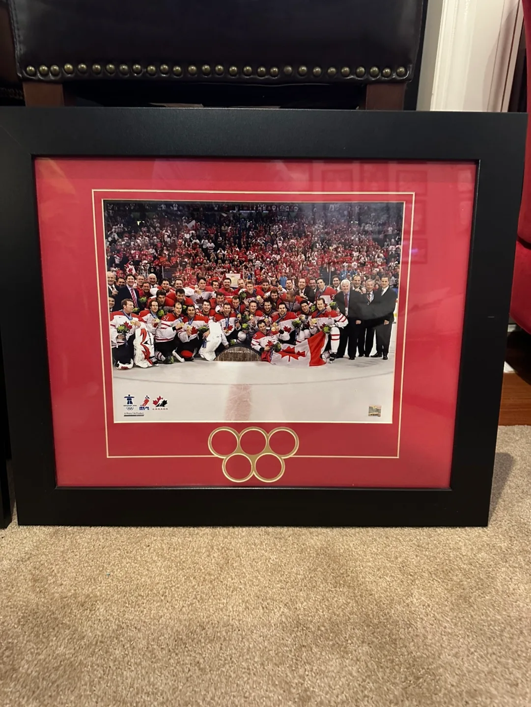 Framed Vancouver 2010 Olympics Canadian Men's Hockey Team Photo image indicator(8)