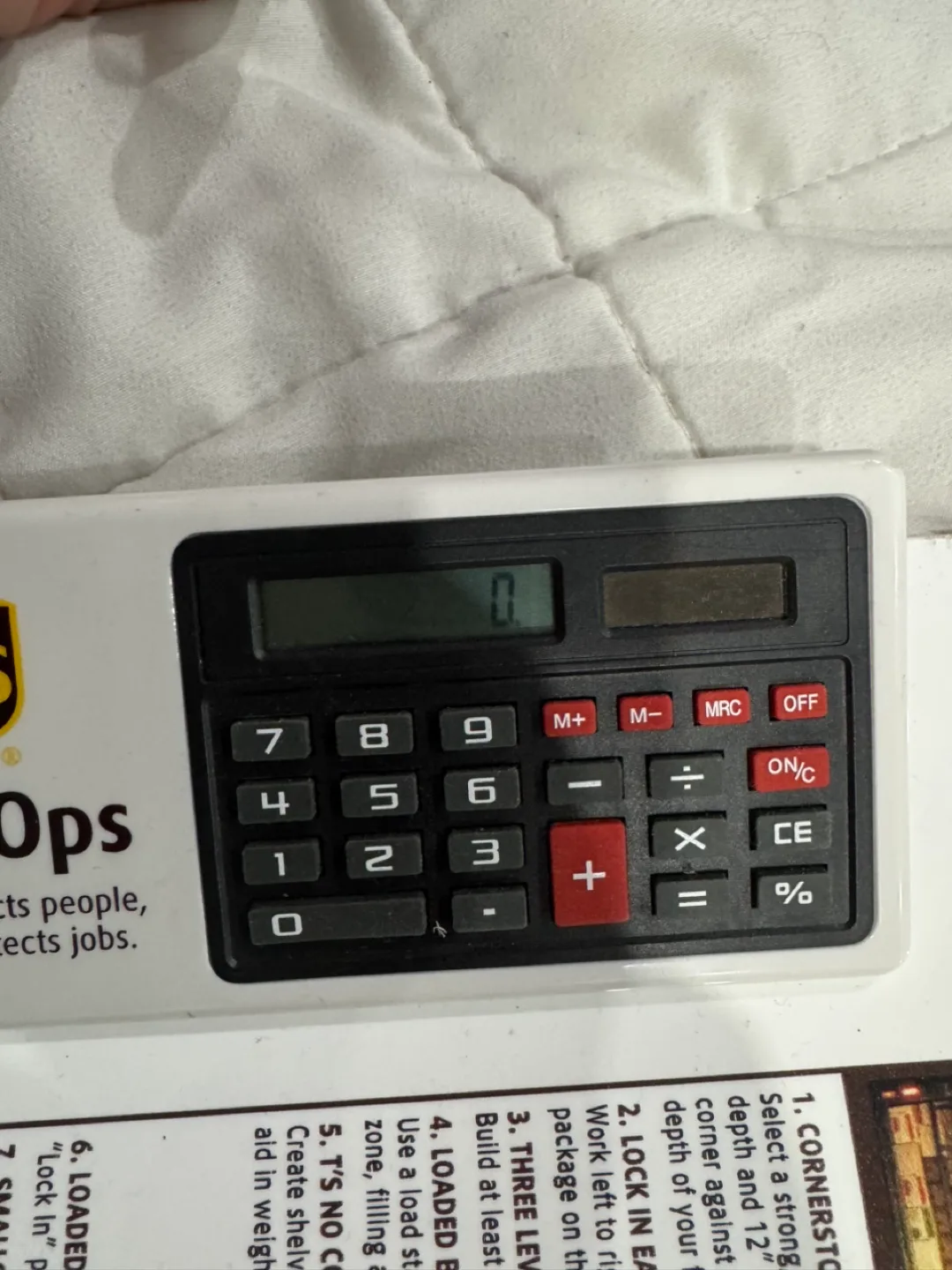 Vintage UPS Hub Ops Calculator and Loading Guide clipboard image indicator(3)