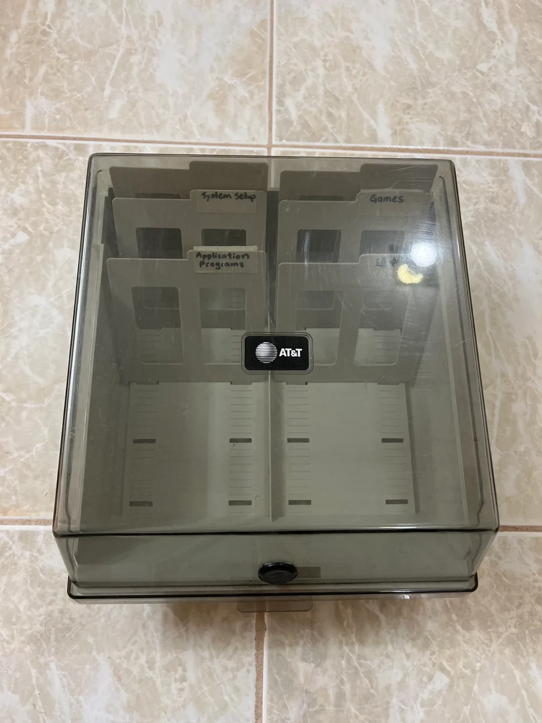 Vintage AT&T 3.5 inch Floppy Disk Storage Case image indicator(2)
