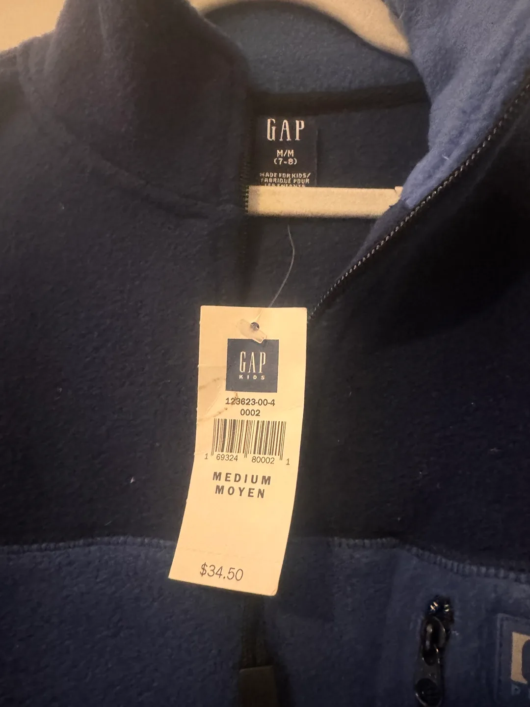 GAP Kids Fleece Pullover, Size Medium, New with Tags image indicator(3)