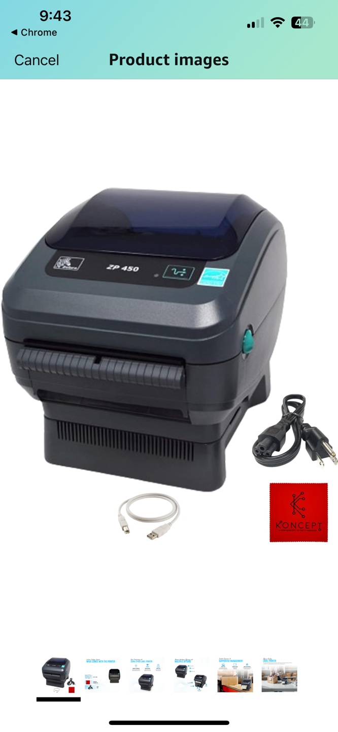 Zebra ZP 450 Direct Thermal Label Printer - photo 2