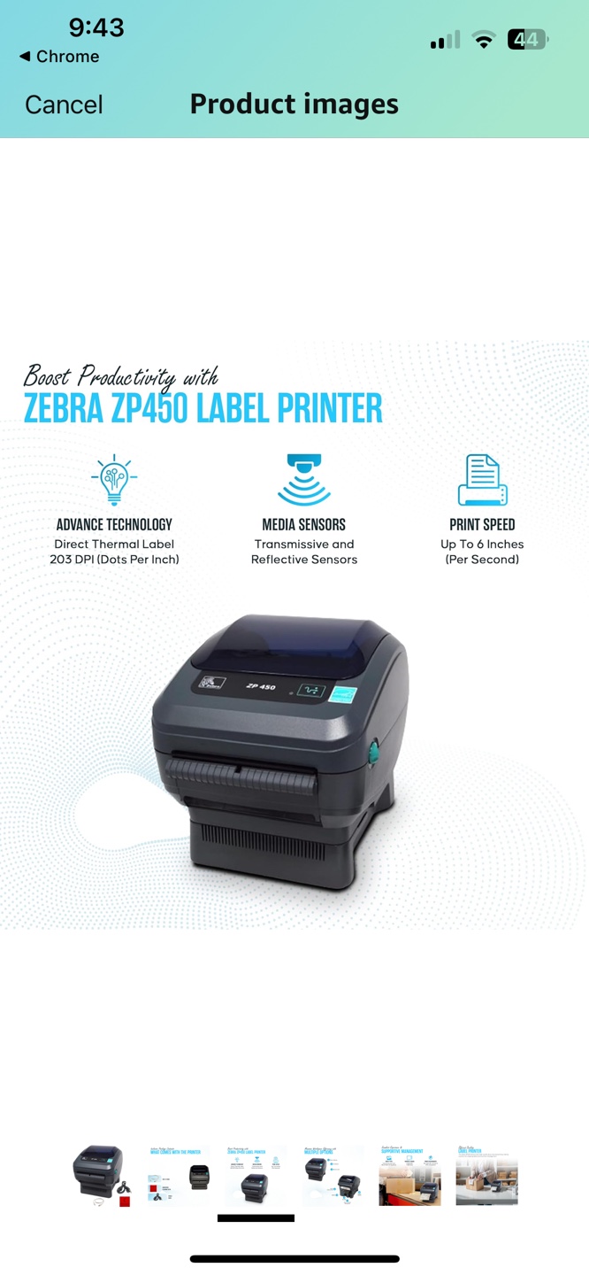 Zebra ZP 450 Direct Thermal Label Printer - photo 3