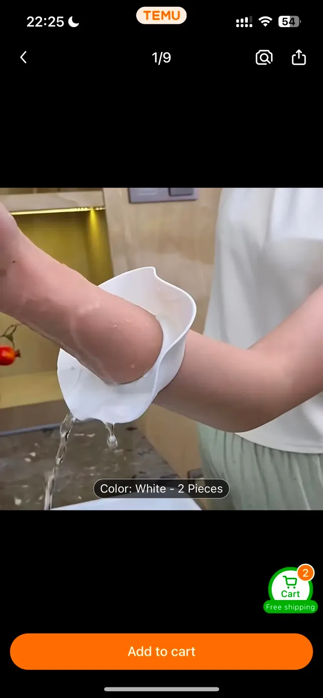 2 Pack White Silicone Wristband Water Saver thumbnail