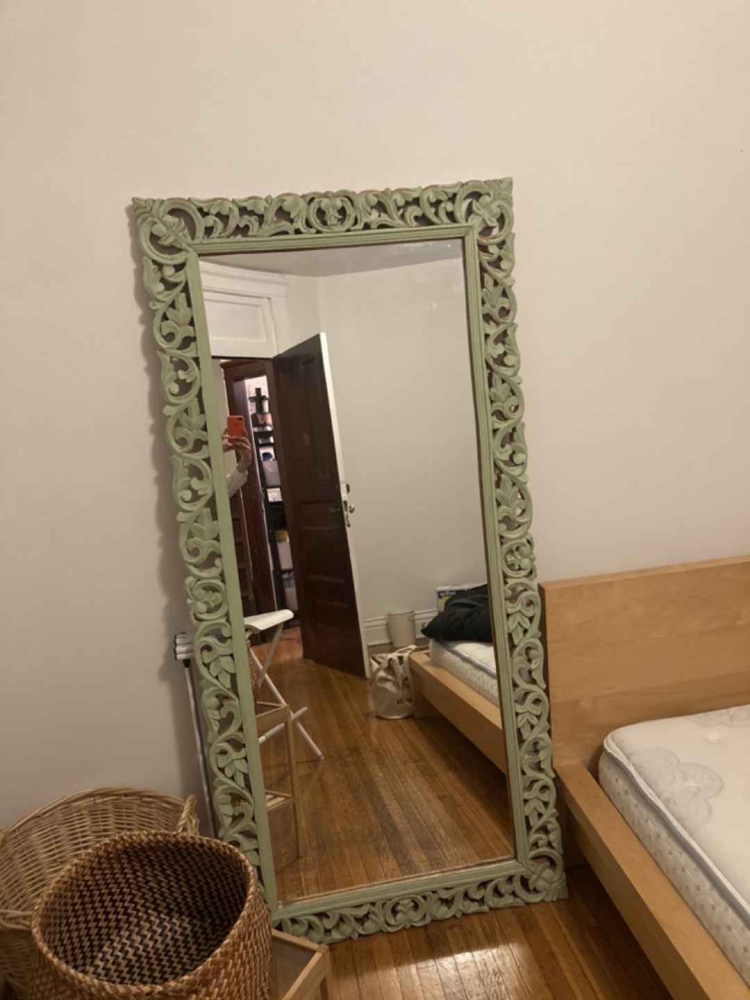 Large Ornate Full-Length Mirror - photo 2