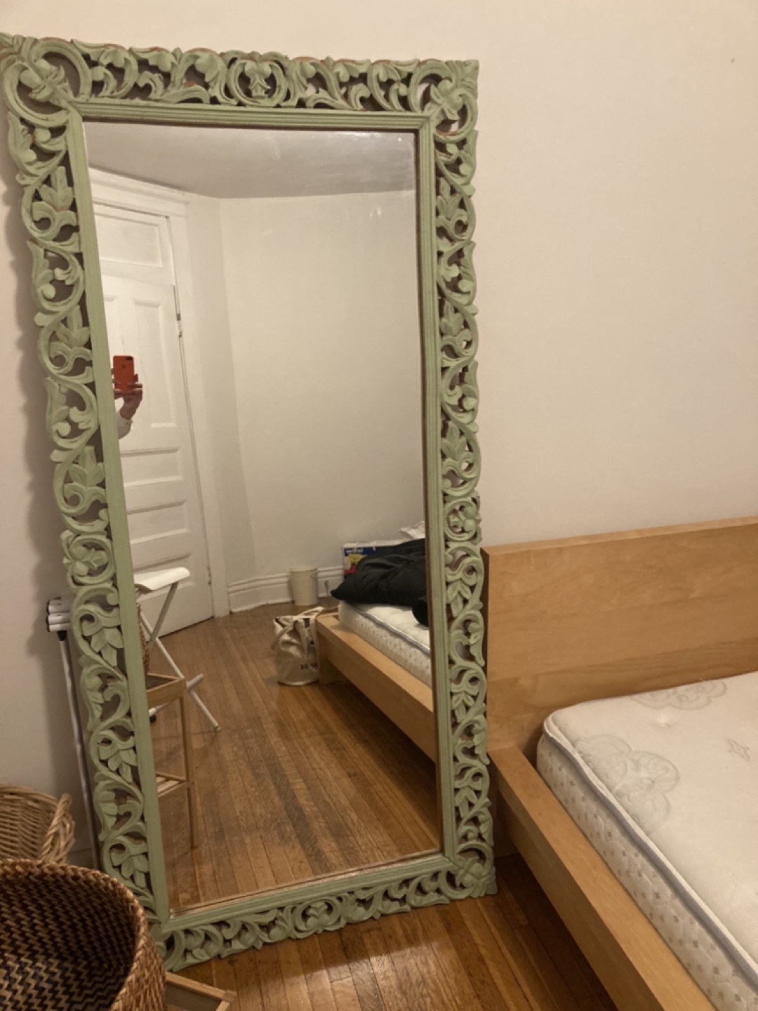 Large Ornate Full-Length Mirror